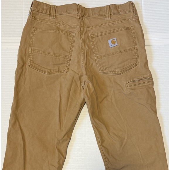 CARHARTT 102517 - Mens Rugged Flex Relaxed Fit Canvas 5-Pocket Work Pant - 33x34 - Picture 1 of 9